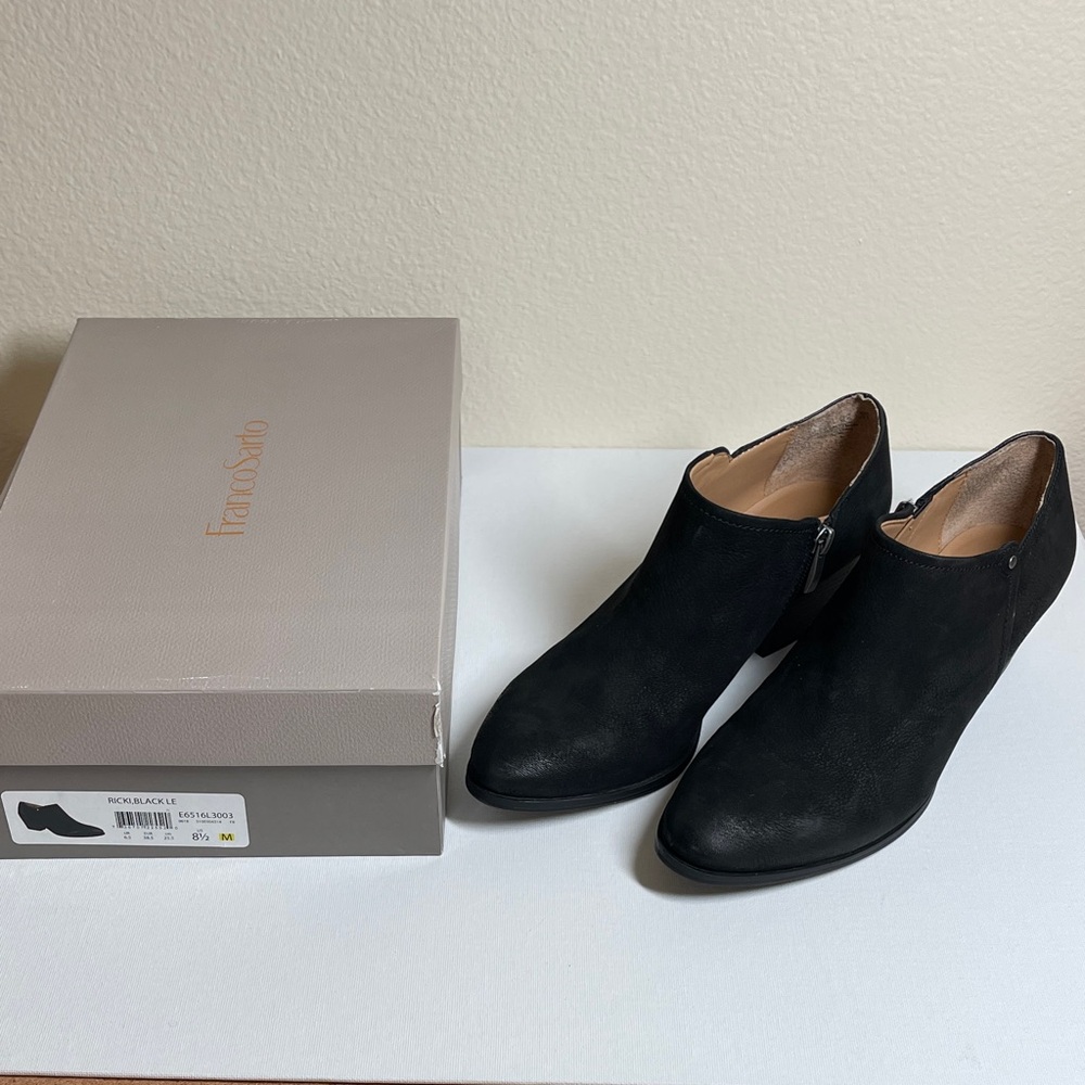 Franco Sarto Black Bootie Shoes